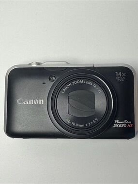 Canon PowerShot SX230 HS Digital Camera - Black and Silver